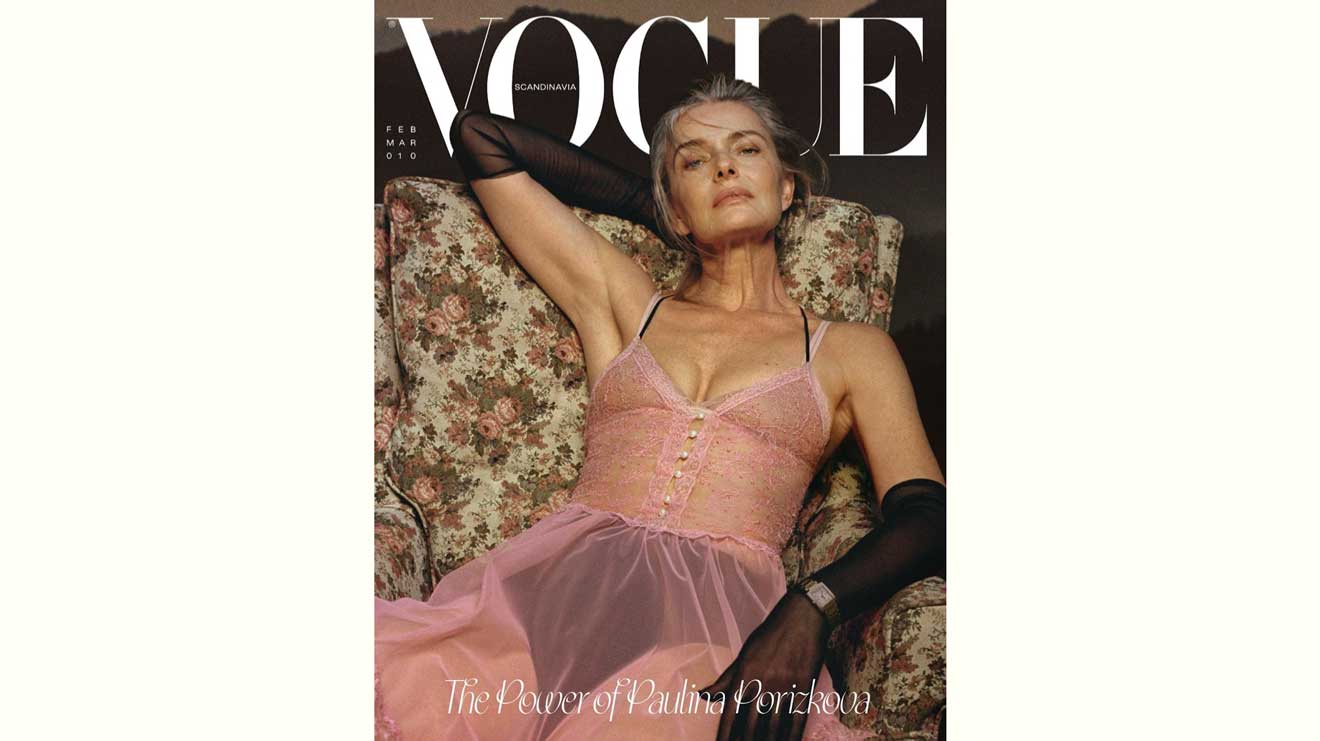 In der aktuellen Vogue Skandinavia deren Cover sie auch ziert, legt Paulina Porizkova nun nach: „Fuck aging with grace – so etwas wie würdevolles Altern gibt es nicht"